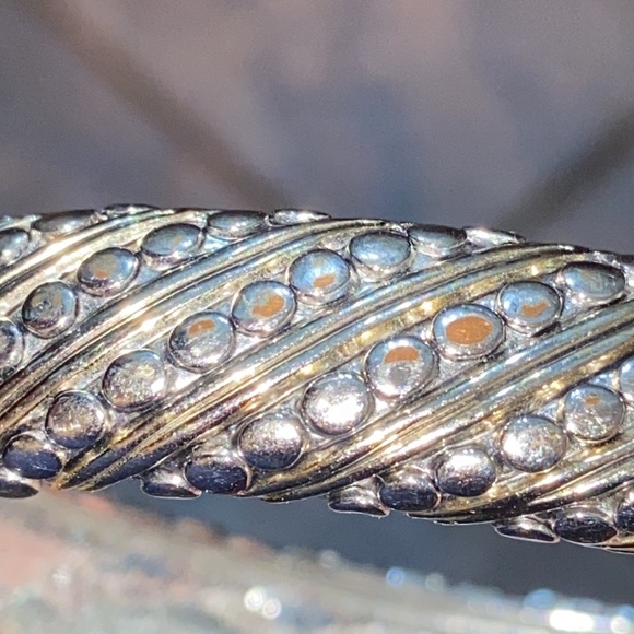Silvertone Hinged Bracelet - Picture 8 of 11